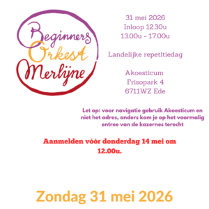 31 mei Landelijke repetitiedag